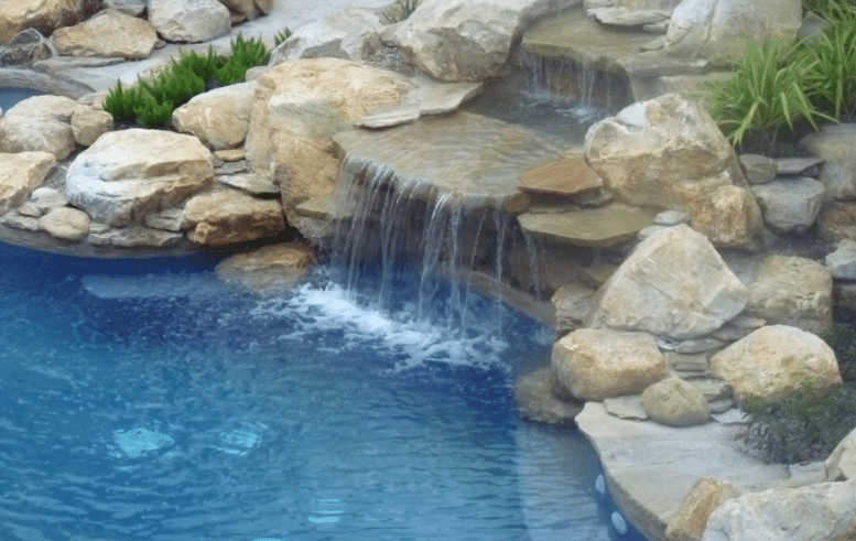 Rock Waterfalls For Swimming Pools In San Diego